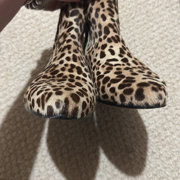 Isabel Marant Etoile Pony Hair Booties 39 Leapord Booties Size 9 US Worn Once - Picture 4 of 5